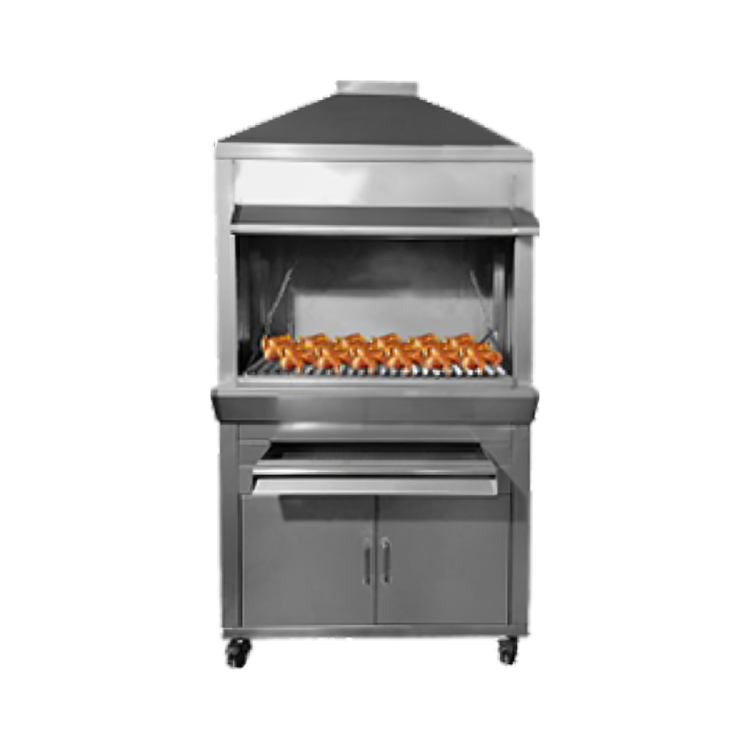 horno parrillero de acero inoxidable